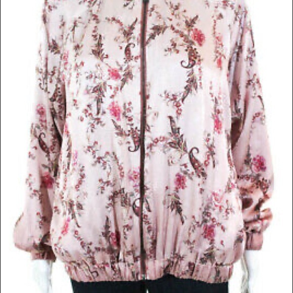 Haute Hippie Clara Floral Bomber Jacket in Pink - Picture 3 of 4